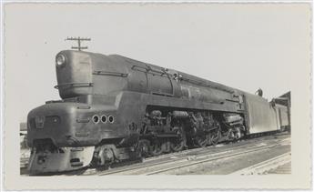 (TRAINS--PENNSYLVANIA RAILROAD) A binder assembled by the artist Lewis Smith with approximately 280 snapshots of steam locomotives.